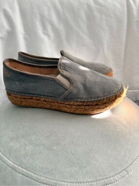 Viscata Slip-On Espadrille Platform Sneakers - Gray Canvas made in Barcelona